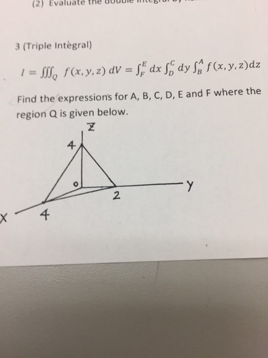 Solved 2 Evaluate The Auubie Ime 3 Triple Integral L Chegg Com