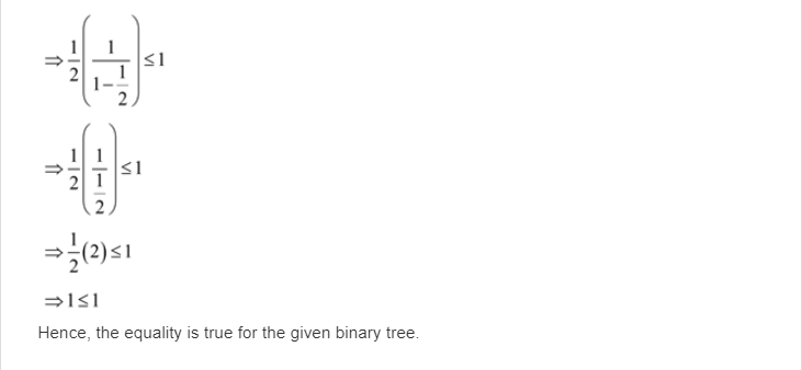 2)s Hence, the equality is true for the given binary tree