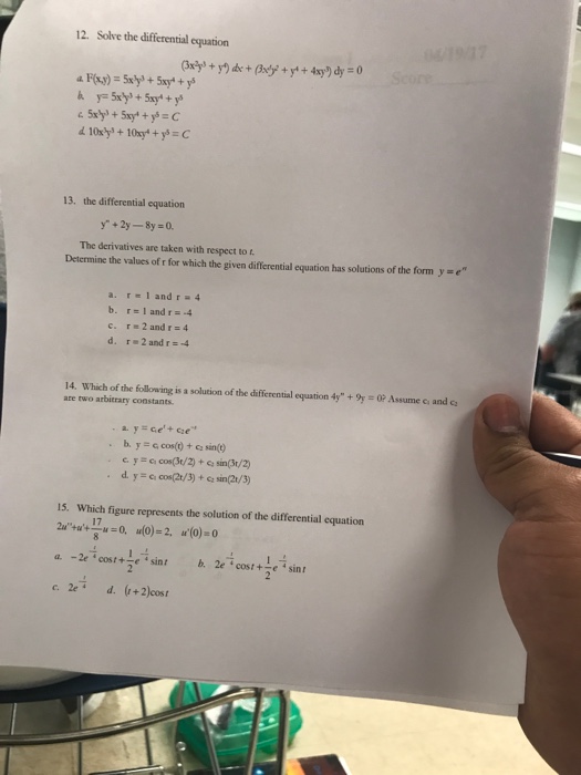 Solved Solve The Differential Equation 3x 2y 3 Y 4 Dx Chegg Com