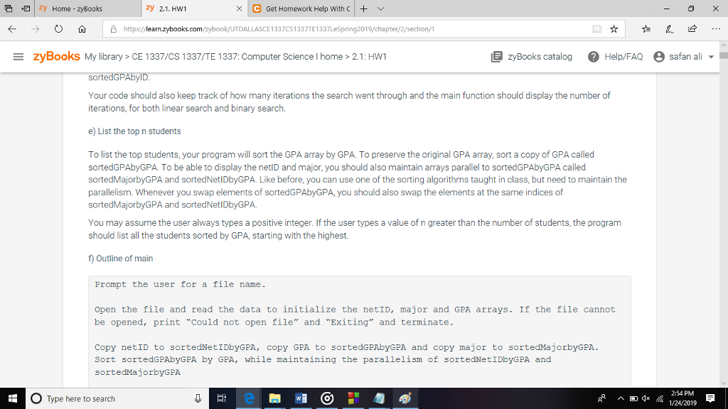 Zybooks challenge activity answers chapter 1 image