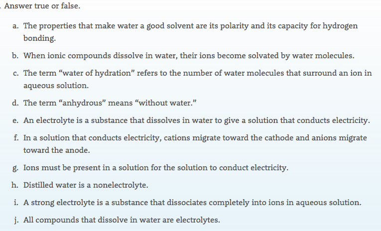 properties of water polarity