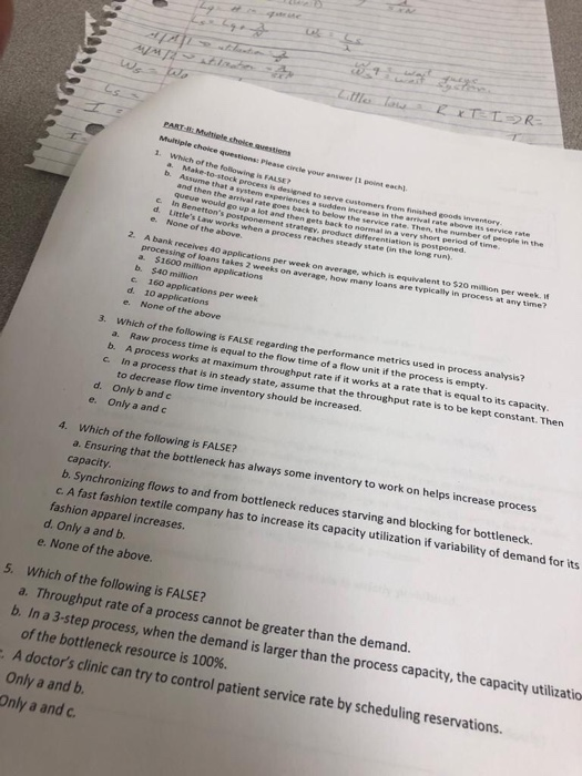 tlle auestions questions: Please circle your answer [1 point each) Which of the following İS FALSE, ed to serve cincre.se inr