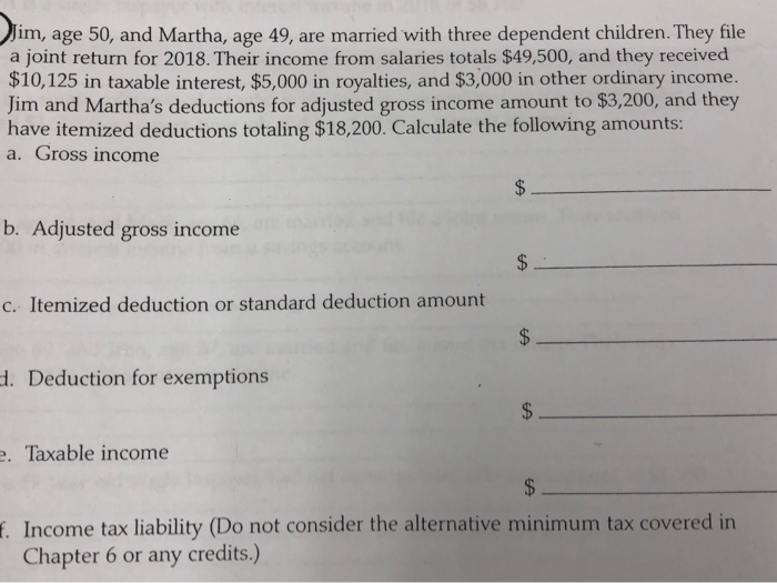 Solved im, age 50, and Martha, age 49, are married with | Chegg.com