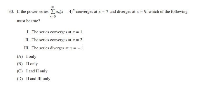 Solved 30 If The Power Series S An X 4 Converges At X Chegg Com