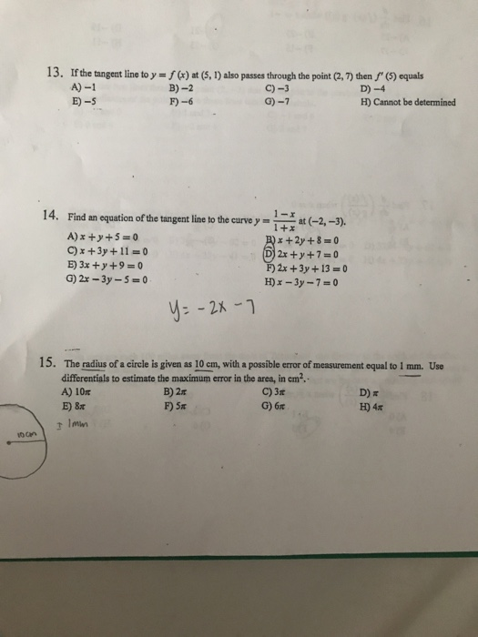 Solved Ifthe Tangent Line Toy F X At S L Also Passes Chegg Com