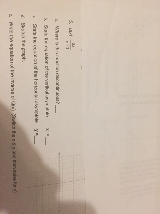 Solved Q X 3x X 1 A Where Is This Function Discontin Chegg Com