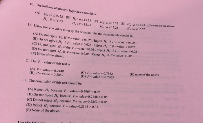 Solved Use The Following Scenario And Data For Questions Chegg Com