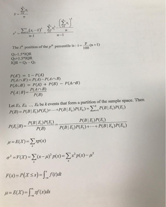 R2 1 N 1 The I Position Of The P Percentile Is 1 Chegg Com