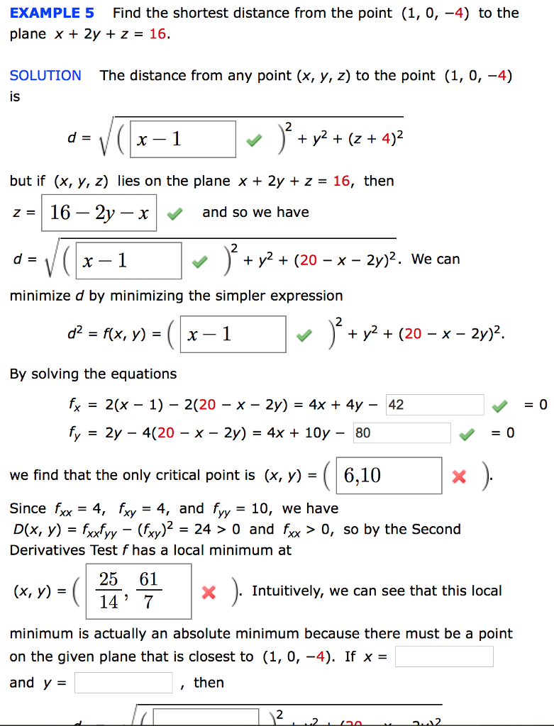 Solved Find The Shortest Distance From The Point 1 0 Chegg Com