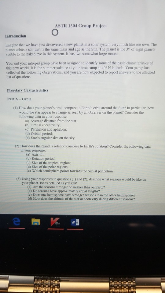 Astr 1304 Group Project Introduction Imagine That