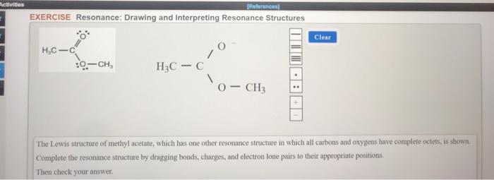 Methyl acetate resonance structures