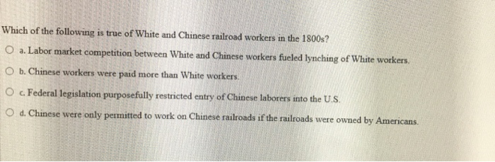 Solved Asian Americans Employment Experiences O A Has Th