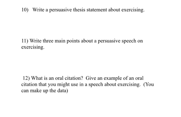 how to write a persuasive thesis statement