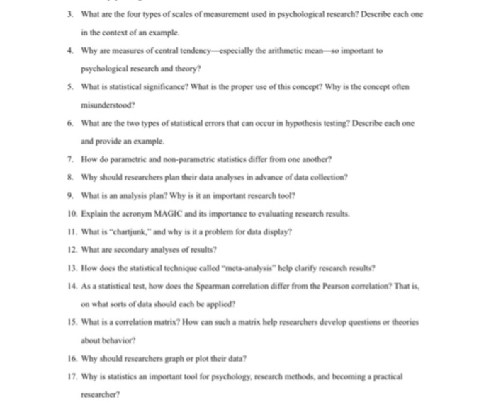 proper questions test theory What Measurement Types The Four U Scales Of Solved: Are Of