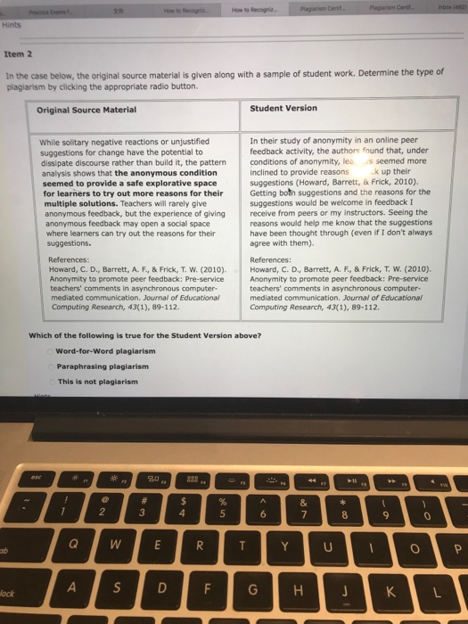 Ind Ana Edu Acy Notice Ir You Pass A Test Unique Chegg 