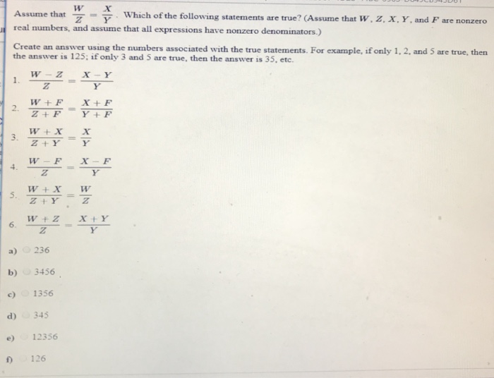 Solved Assume That Z Ents Are True Assume That W Z X Chegg Com