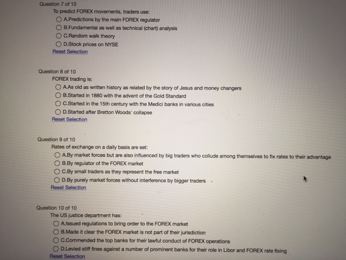 Solved Question 7 Of 10 To Predict Forex Movements Trade - 