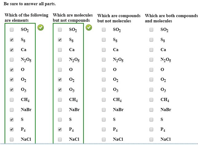 Solved Be Sure To Answer All Parts Which Of The Followin Chegg Com