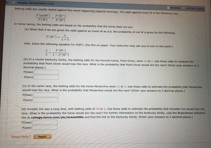 Learn How To Read The Betting Odds Ratio