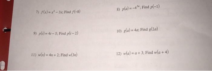 Solved 7 F X Find F 8 8 Pla 4 Find P 1 9 Pl 4r 5 Chegg Com