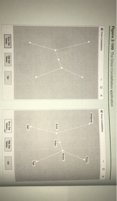 Figure 2-100 The Orion Constellation application Mntaka Show Star Edt