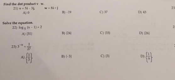 Solved Find The Dot Product V W 21 V 5i 3 8i J 21 A Chegg Com