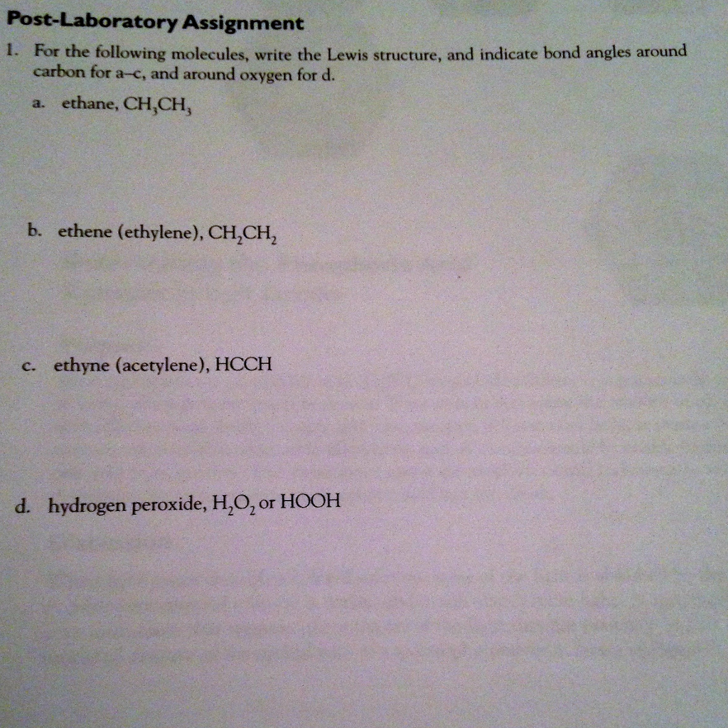 The Assignment Solved: Post-Laboratory For Following ... 1. Mo