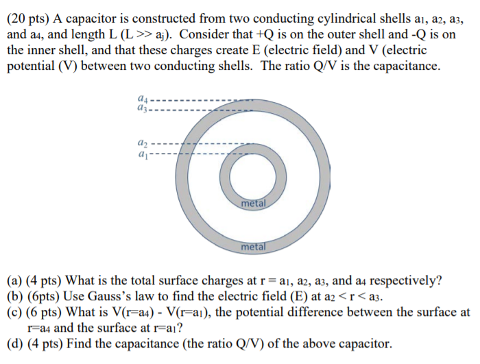 Solved Pts A Capacitor Is Constructed From Two Condu Chegg Com