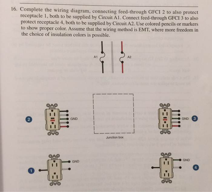 16 complete the wiring diagram connecting feedt
