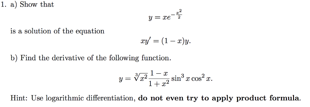 Solved 1 A Show That 2 Is A Solution Of The Equation Xy Chegg Com