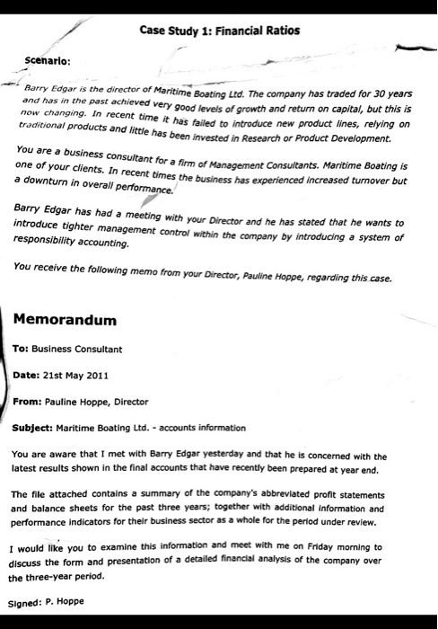 Ratio analysis report of a company picture