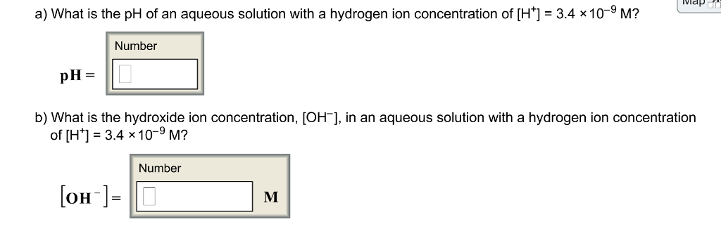 Solved: A) What Is The PH Of An Aqueous Solution With A Hy Solved: A) What Is The PH Of An Aqueous Solution With A Hy