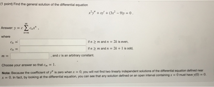 Solved Find The General Solution Of The Differential Chegg Com