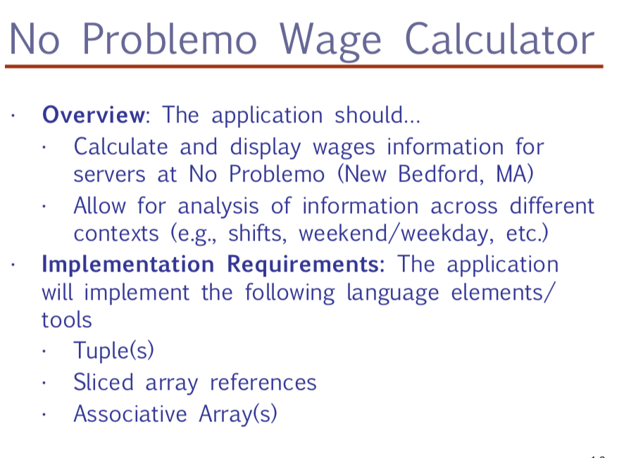 No Problemo Wage Calculator Overview The Applicat Chegg Com