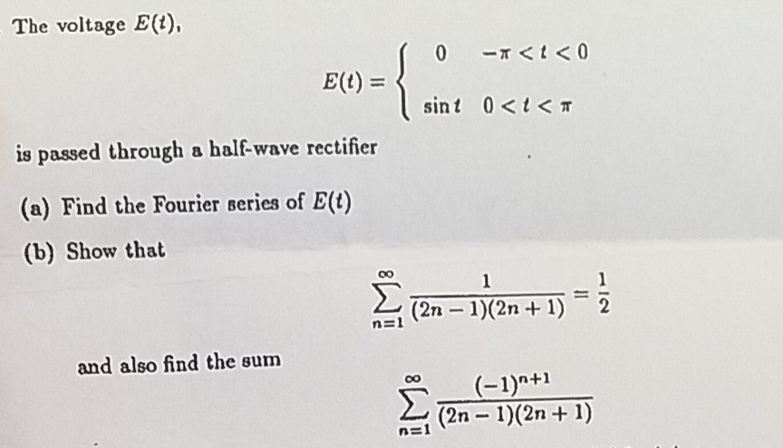 Solved The Voltage E T 0 P T 0 E T Sin T 0 Chegg Com