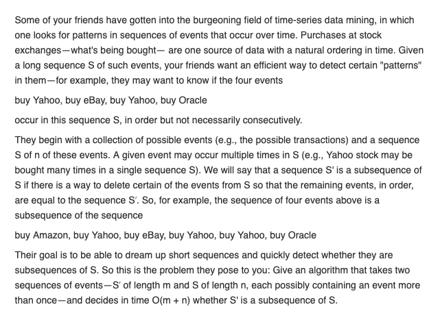 Some of your friends have gotten into the burgeoning field of time-series data mining, in which one looks for patterns in seq