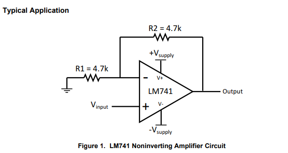 Op Amp  741  Non Inverting Amplifier  Circuit  Pcb Circuits 