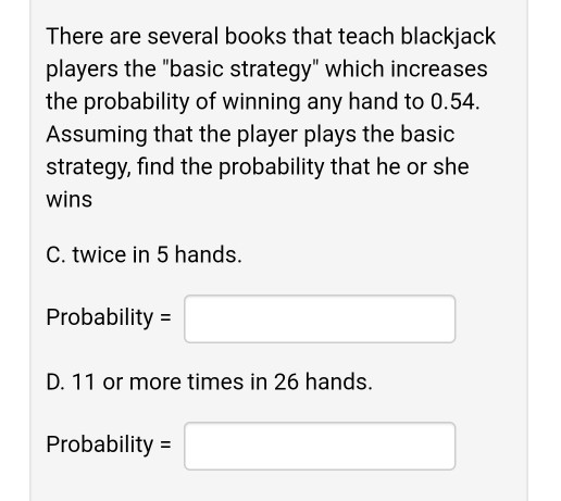 Solved In the game of blackjack as played in casinos in Las