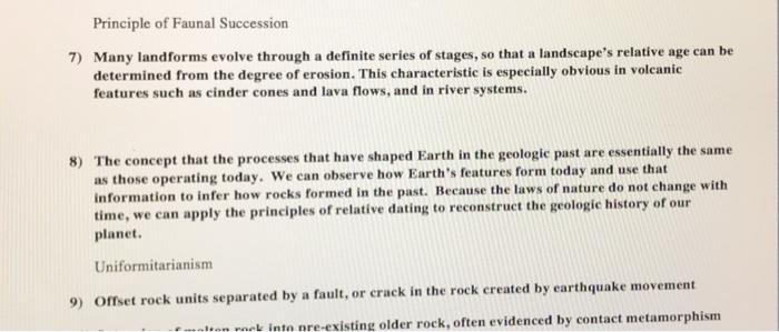 principle of faunal succession