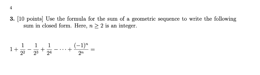 Solved 6 10 Points Integer N 2 1 Let P N Following Equation N 1 2 N2n 2 2 1 N 1 22 1 2 2 22 3 23 Q