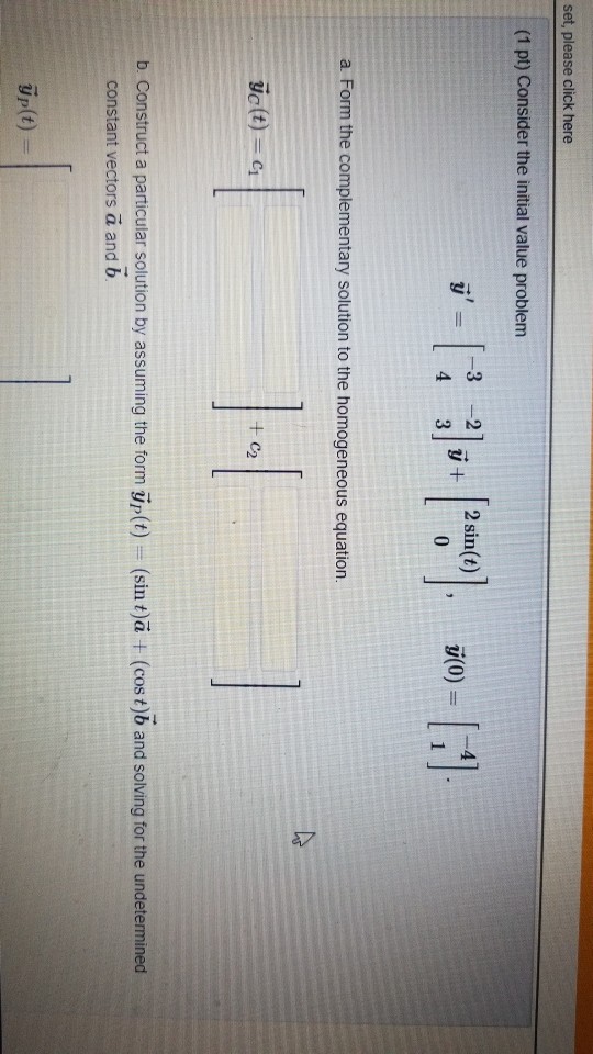 Solved Set Please Click Here 1 Pt Consider The Initial Chegg Com