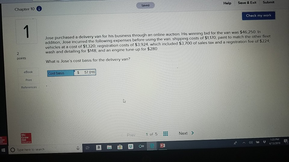 Solved Chapter 10 Help Save Exit Submit Saved Check My Chapter 10 Help Save Exit Submit Saved Check My Work Jose Purchased A Delivery Van