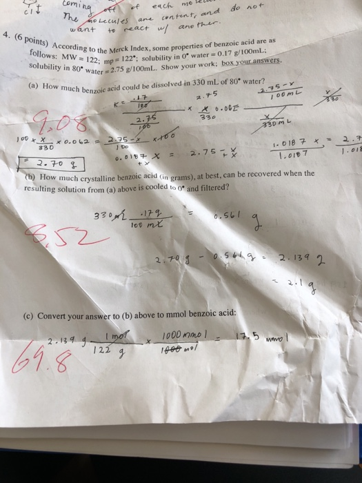 Solved According To The Merck Index Some Properties Of Chegg Com