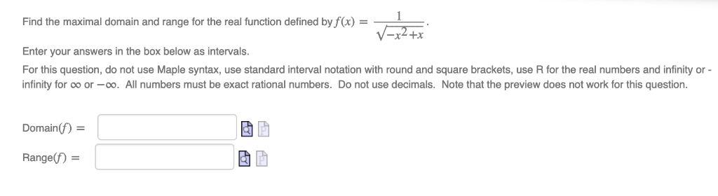 Solved Find The Maximal Domain And Range For The Real Fun - 