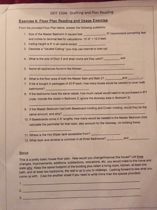 Ddt 1504 Drafting And Plan Reading Exercise 6 Fl