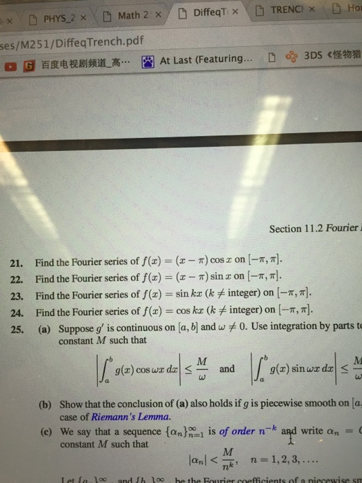 Solved D Math 2 X Recitati X Phys 2 X D Diffeqt X D Trenc Chegg Com