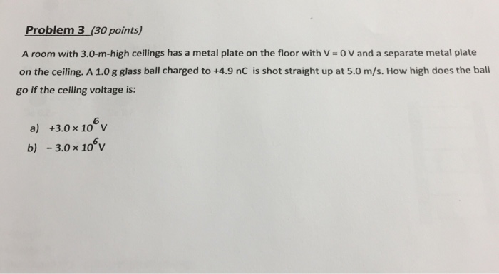 Solved Problem 3 30 Points A Room With 3 0 M High Ceili