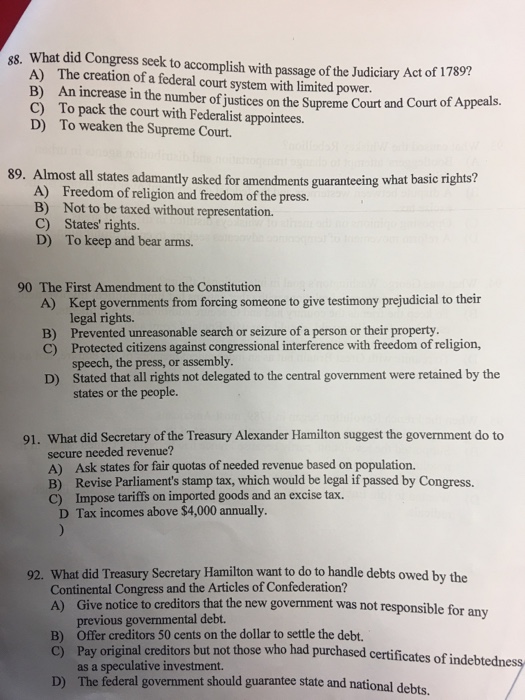what did the judiciary act of 1789 do