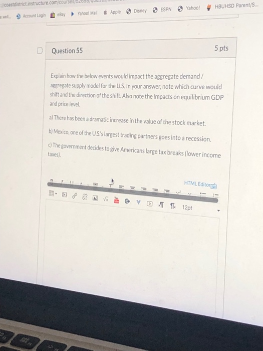 Solved Hbuhsd Parents Coastdistrict Instructure Comjcou