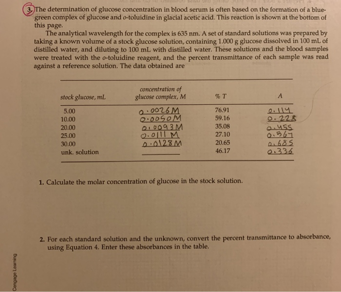how to calculate glucose concentration